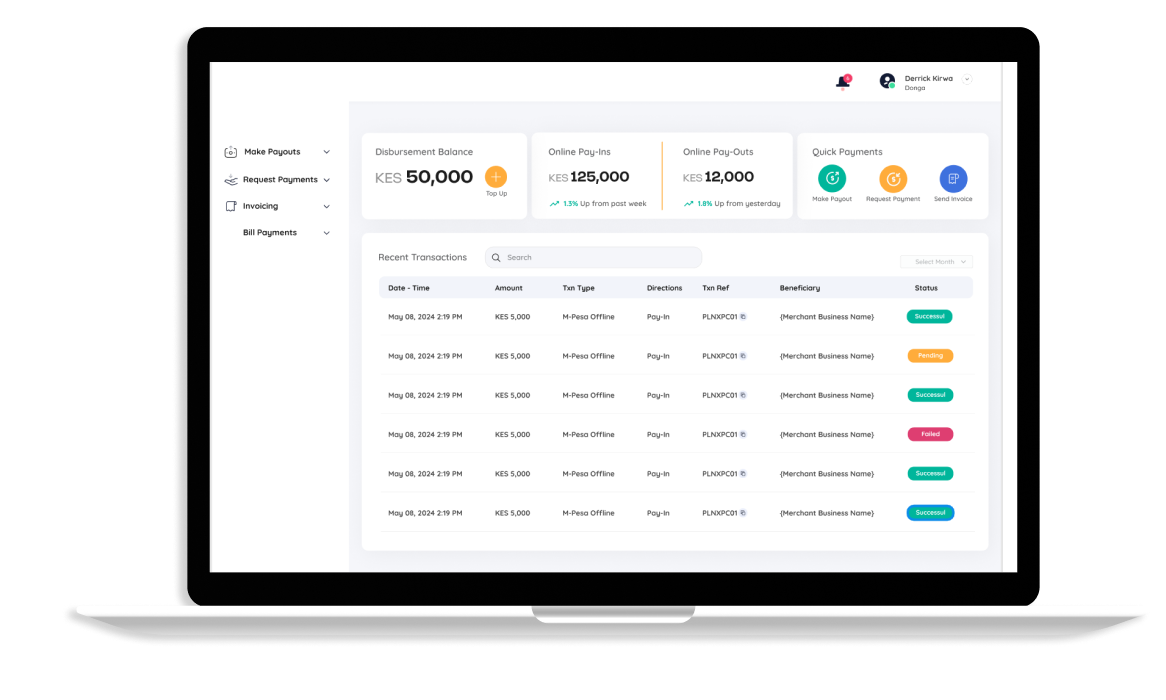 pochipay dashboard